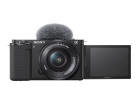 Sony a ZV-E10L - Digitalkamera - spegellöst - 24.2 MP - APS-C - 4 K / 30 fps - 3x optisk zoom 16-50mm Power Zoom-objektiv - Wi-Fi, Bluetooth - svart