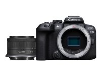 Canon EOS R10 - Digitalkamera - spegellöst - 24.2 MP - APS-C - 4 K / 60 fps - 2.5x optisk zoom RF-S 18-45 mm F4,5-6,3 IS STM objektiv - Wi-Fi, Bluetooth - svart