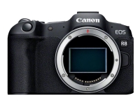Canon EOS R8 - Digitalkamera - spegellöst - 24.2 MP - Fullständig ram - 4 K / 60 fps - endast stomme - Wi-Fi, Bluetooth - svart