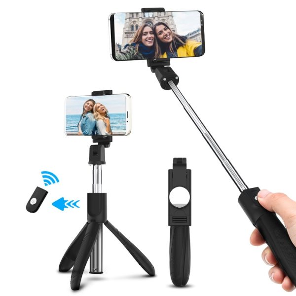 EGS-003 " Selfie Stick (Bluetooth Selfie Stick with Tripod Remote Control Mobile Phone Stand Portable Rotating Selfie Stick)